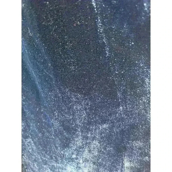 Free People Womens Estella Velvet Mini Dress Tunic Blue 60s Boho Size Small - Picture 9 of 11